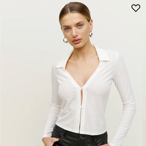 Reformation Shanna Top, worn only once, soft white